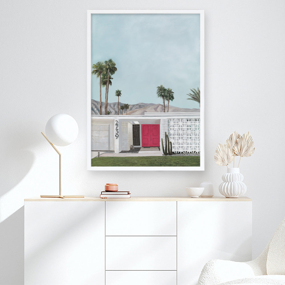 Shop Palm Springs Doorway 5 Art Print a coastal themed painted wall art print from The Print Emporium wall artwork collection - Buy Australian made fine art painting style poster and framed prints for the home and your interior decor room, TPE-259-AP