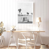 Shop Palm Springs Doorway 5 B&W Art Print a coastal themed painted wall art print from The Print Emporium wall artwork collection - Buy Australian made fine art painting style poster and framed prints for the home and your interior decor room, TPE-439-AP