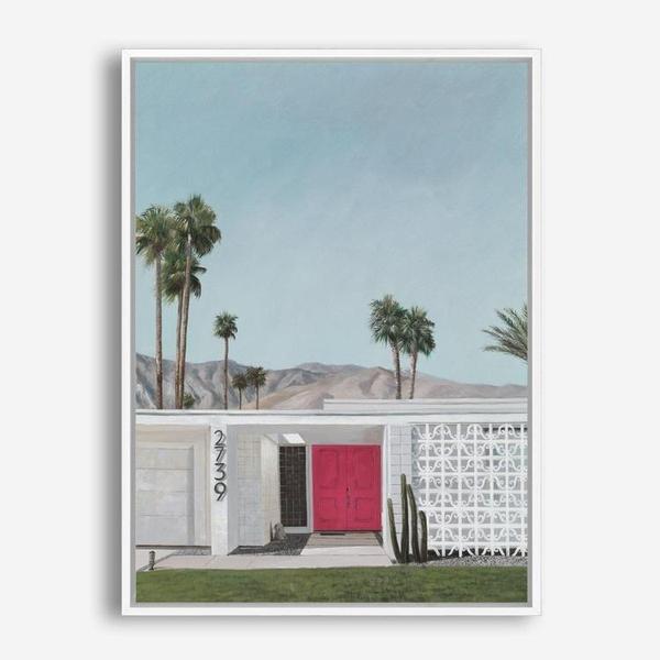 Shop Palm Springs Doorway 5 Canvas Print a coastal themed painted framed canvas wall art print from The Print Emporium artwork collection - Buy Australian made fine art painting style stretched canvas prints for the home and your interior decor space, TPE-259-CA-35X46-NF