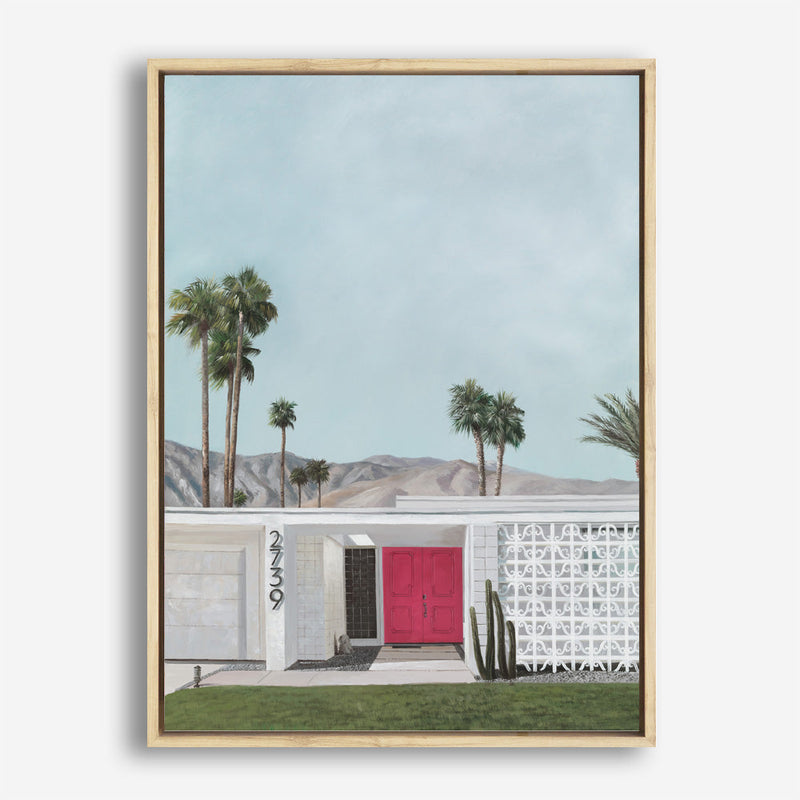 Shop Palm Springs Doorway 5 Canvas Print a coastal themed painted framed canvas wall art print from The Print Emporium artwork collection - Buy Australian made fine art painting style stretched canvas prints for the home and your interior decor space, TPE-259-CA-35X46-NF
