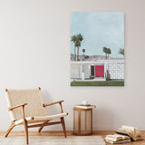 Shop Palm Springs Doorway 5 Canvas Print a coastal themed painted framed canvas wall art print from The Print Emporium artwork collection - Buy Australian made fine art painting style stretched canvas prints for the home and your interior decor space, TPE-259-CA-35X46-NF