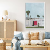 Shop Palm Springs Doorway 5 Canvas Print a coastal themed painted framed canvas wall art print from The Print Emporium artwork collection - Buy Australian made fine art painting style stretched canvas prints for the home and your interior decor space, TPE-259-CA-35X46-NF