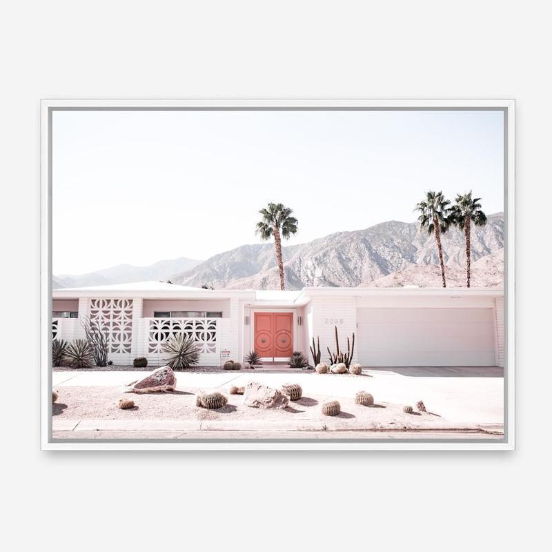 Shop Palm Springs House Photo Canvas Print a coastal themed photography framed stretched canvas print from The Print Emporium wall artwork collection - Buy Australian made prints for the home and your interior decor space, TPE-1041-CA-35X46-NF