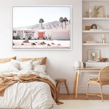 Shop Palm Springs House Photo Canvas Print a coastal themed photography framed stretched canvas print from The Print Emporium wall artwork collection - Buy Australian made prints for the home and your interior decor space, TPE-1041-CA-35X46-NF