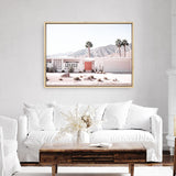Shop Palm Springs House Photo Canvas Print a coastal themed photography framed stretched canvas print from The Print Emporium wall artwork collection - Buy Australian made prints for the home and your interior decor space, TPE-1041-CA-35X46-NF