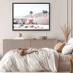 Shop Palm Springs House Photo Canvas Print a coastal themed photography framed stretched canvas print from The Print Emporium wall artwork collection - Buy Australian made prints for the home and your interior decor space, TPE-1041-CA-35X46-NF