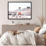 Shop Palm Springs House Photo Canvas Print a coastal themed photography framed stretched canvas print from The Print Emporium wall artwork collection - Buy Australian made prints for the home and your interior decor space, TPE-1041-CA-35X46-NF