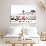Shop Palm Springs House Photo Canvas Print a coastal themed photography framed stretched canvas print from The Print Emporium wall artwork collection - Buy Australian made prints for the home and your interior decor space, TPE-1041-CA-35X46-NF