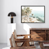 Shop Palm Tree Point Photo Art Print a coastal themed photography wall art print from The Print Emporium wall artwork collection - Buy Australian made fine art poster and framed prints for the home and your interior decor, TPE-1068-AP