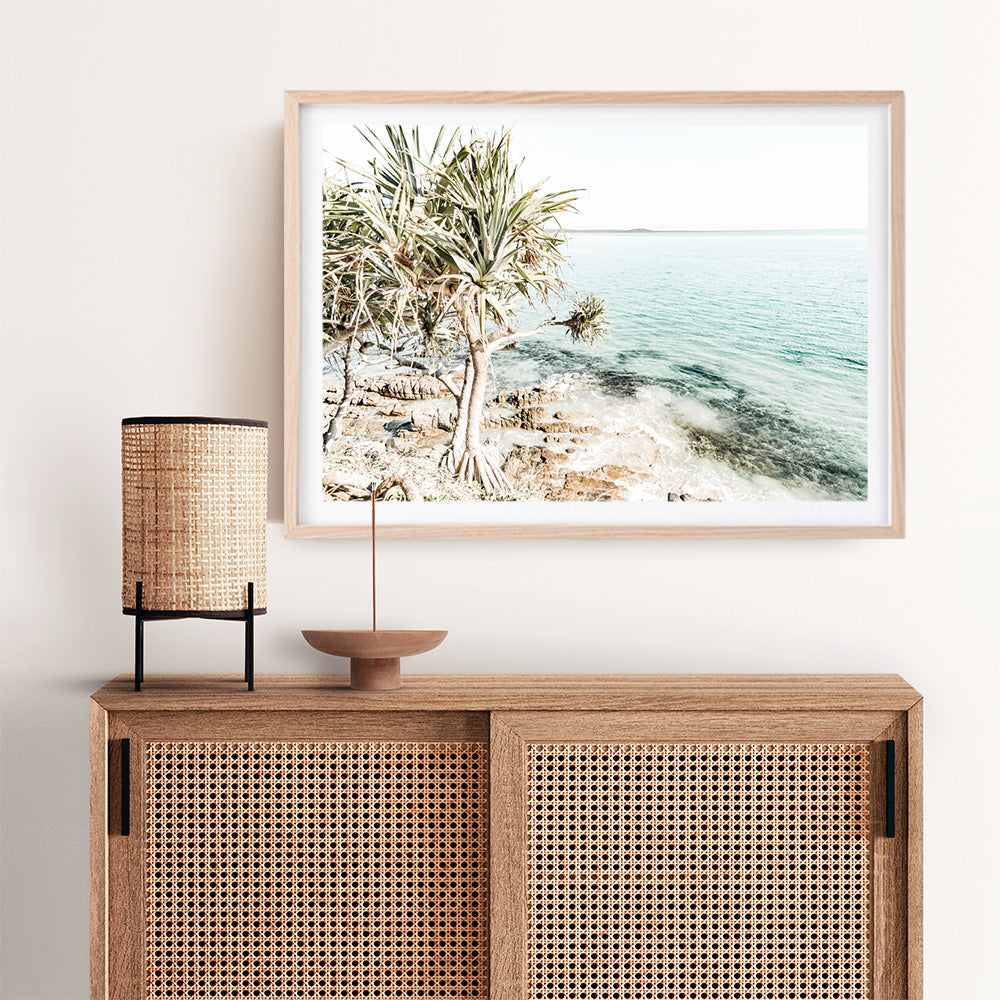 Shop Palm Tree Point Photo Art Print a coastal themed photography wall art print from The Print Emporium wall artwork collection - Buy Australian made fine art poster and framed prints for the home and your interior decor, TPE-1068-AP