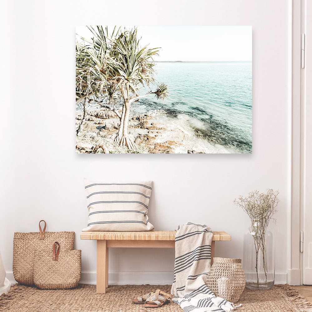 Shop Palm Tree Point Photo Canvas Print a coastal themed photography framed stretched canvas print from The Print Emporium wall artwork collection - Buy Australian made prints for the home and your interior decor space, TPE-1068-CA-35X46-NF