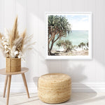 Shop Palm Tree Views III (Square) Photo Art Print a coastal themed photography wall art print from The Print Emporium wall artwork collection - Buy Australian made fine art poster and framed prints for the home and your interior decor, TPE-947-AP