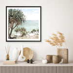 Shop Palm Tree Views III (Square) Photo Art Print a coastal themed photography wall art print from The Print Emporium wall artwork collection - Buy Australian made fine art poster and framed prints for the home and your interior decor, TPE-947-AP