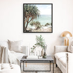 Shop Palm Tree Views III (Square) Photo Art Print a coastal themed photography wall art print from The Print Emporium wall artwork collection - Buy Australian made fine art poster and framed prints for the home and your interior decor, TPE-947-AP