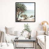 Shop Palm Tree Views III (Square) Photo Art Print a coastal themed photography wall art print from The Print Emporium wall artwork collection - Buy Australian made fine art poster and framed prints for the home and your interior decor, TPE-947-AP