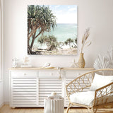 Shop Palm Tree Views III (Square) Photo Canvas a coastal themed photography framed stretched canvas print from The Print Emporium wall artwork collection - Buy Australian made prints for the home and your interior decor space, TPE-947-CA-40X40-NF