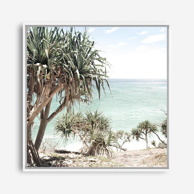 Shop Palm Tree Views III (Square) Photo Canvas a coastal themed photography framed stretched canvas print from The Print Emporium wall artwork collection - Buy Australian made prints for the home and your interior decor space, TPE-947-CA-40X40-NF