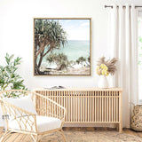 Shop Palm Tree Views III (Square) Photo Canvas a coastal themed photography framed stretched canvas print from The Print Emporium wall artwork collection - Buy Australian made prints for the home and your interior decor space, TPE-947-CA-40X40-NF