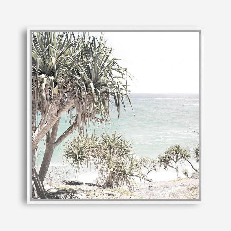 Shop Palm Tree Views (Square) Photo Canvas a coastal themed photography framed stretched canvas print from The Print Emporium wall artwork collection - Buy Australian made prints for the home and your interior decor space, TPE-452-CA-40X40-NF