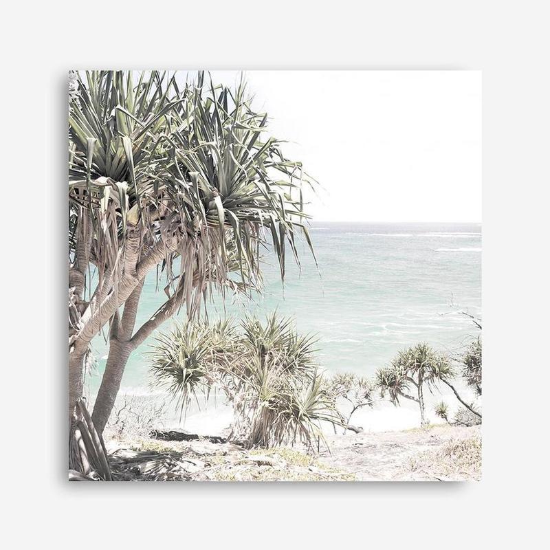 Shop Palm Tree Views (Square) Photo Canvas a coastal themed photography framed stretched canvas print from The Print Emporium wall artwork collection - Buy Australian made prints for the home and your interior decor space, TPE-452-CA-40X40-NF