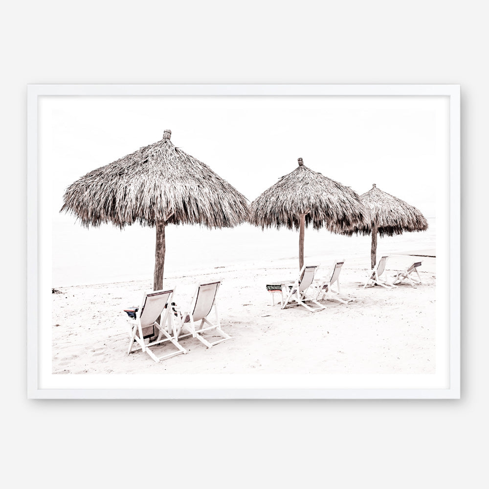 Shop Palm Umbrellas Photo Art Print a coastal themed photography wall art print from The Print Emporium wall artwork collection - Buy Australian made fine art poster and framed prints for the home and your interior decor, TPE-739-AP