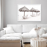 Shop Palm Umbrellas Photo Art Print a coastal themed photography wall art print from The Print Emporium wall artwork collection - Buy Australian made fine art poster and framed prints for the home and your interior decor, TPE-739-AP
