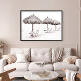 Shop Palm Umbrellas Photo Art Print a coastal themed photography wall art print from The Print Emporium wall artwork collection - Buy Australian made fine art poster and framed prints for the home and your interior decor, TPE-739-AP