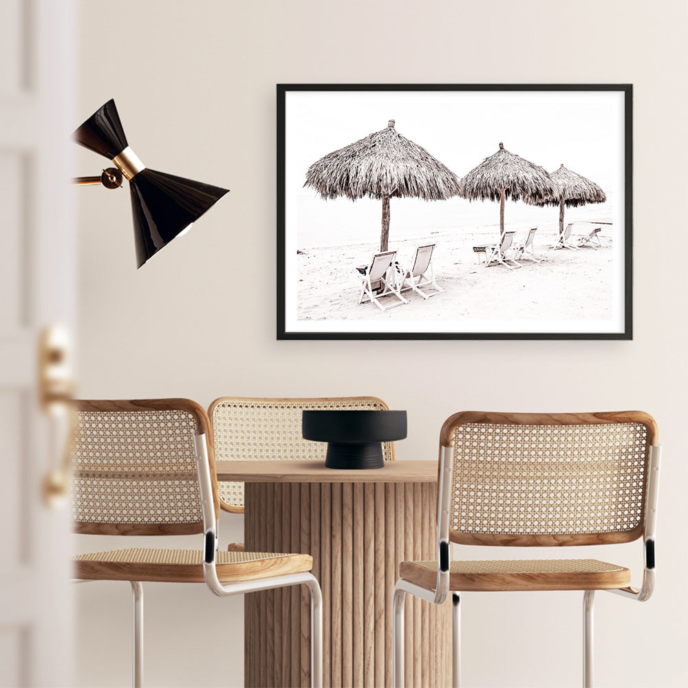 Shop Palm Umbrellas Photo Art Print a coastal themed photography wall art print from The Print Emporium wall artwork collection - Buy Australian made fine art poster and framed prints for the home and your interior decor, TPE-739-AP