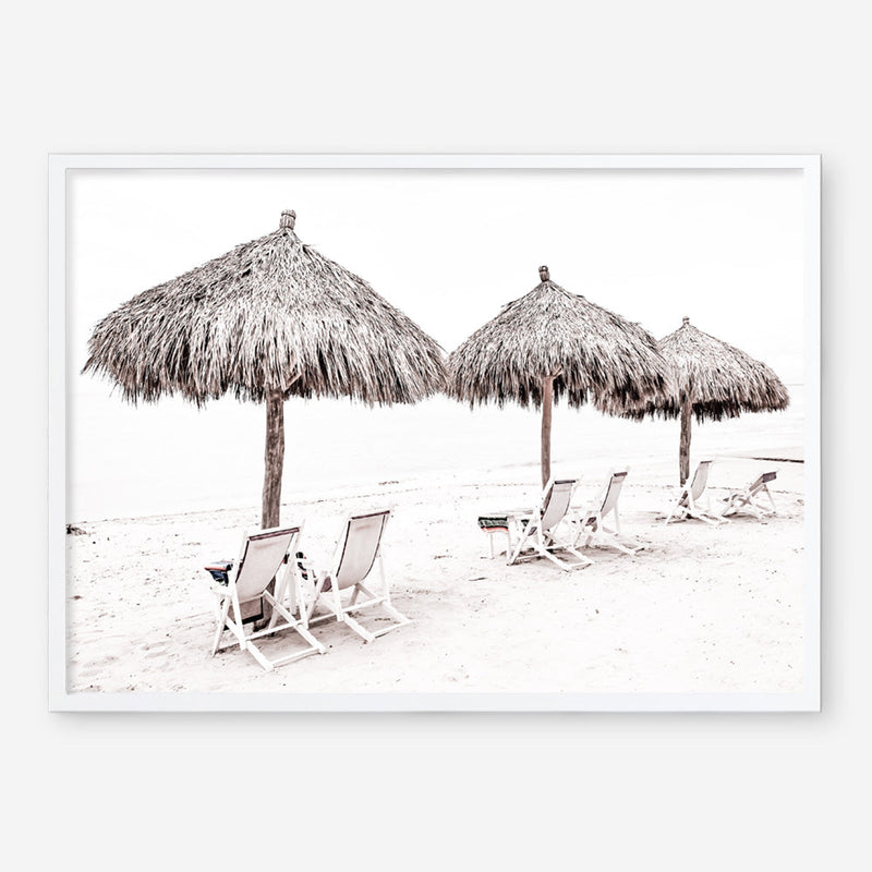 Shop Palm Umbrellas Photo Art Print a coastal themed photography wall art print from The Print Emporium wall artwork collection - Buy Australian made fine art poster and framed prints for the home and your interior decor, TPE-739-AP