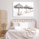 Shop Palm Umbrellas Photo Canvas Print a coastal themed photography framed stretched canvas print from The Print Emporium wall artwork collection - Buy Australian made prints for the home and your interior decor space, TPE-739-CA-35X46-NF
