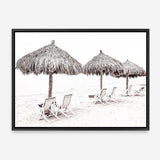 Shop Palm Umbrellas Photo Canvas Print a coastal themed photography framed stretched canvas print from The Print Emporium wall artwork collection - Buy Australian made prints for the home and your interior decor space, TPE-739-CA-35X46-NF