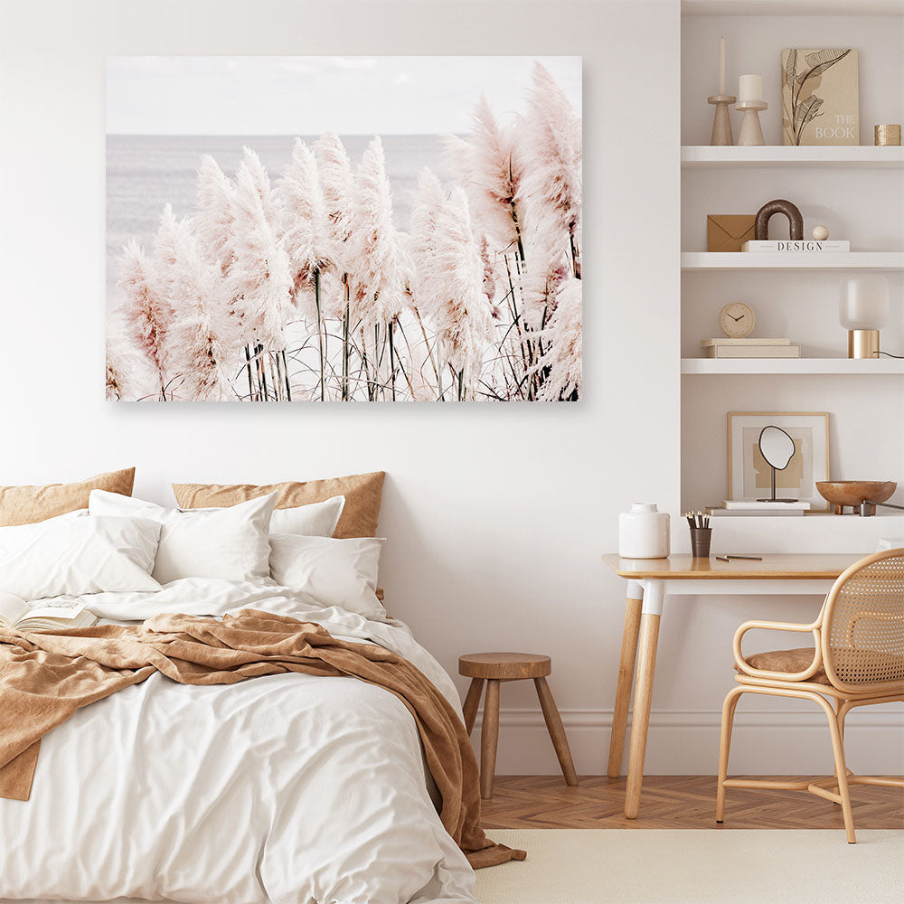 Shop Pampas Grass II Photo Canvas Print a coastal themed photography framed stretched canvas print from The Print Emporium wall artwork collection - Buy Australian made prints for the home and your interior decor space, TPE-785-CA-35X46-NF
