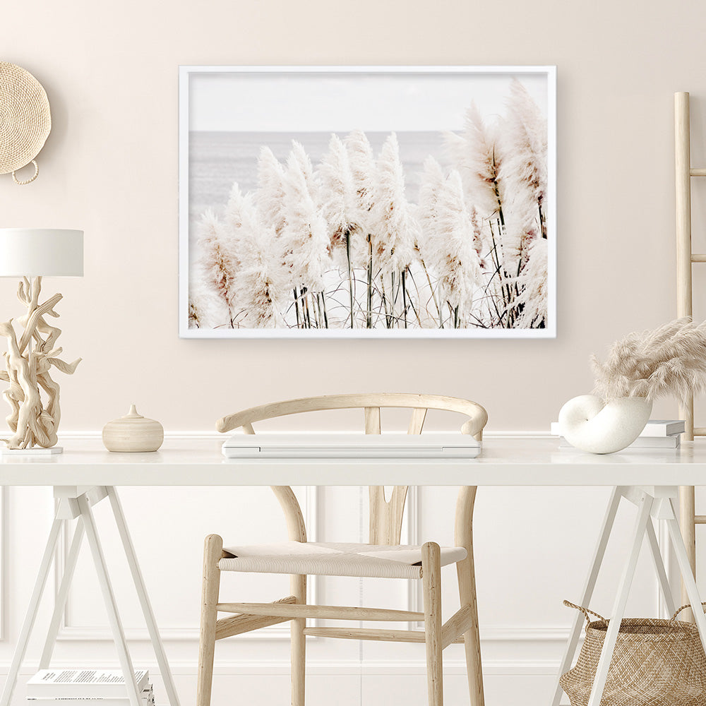 Shop Pampas Grass Photo Art Print a coastal themed photography wall art print from The Print Emporium wall artwork collection - Buy Australian made fine art poster and framed prints for the home and your interior decor, TPE-784-AP