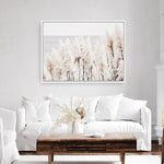 Shop Pampas Grass Photo Canvas Print a coastal themed photography framed stretched canvas print from The Print Emporium wall artwork collection - Buy Australian made prints for the home and your interior decor space, TPE-784-CA-35X46-NF