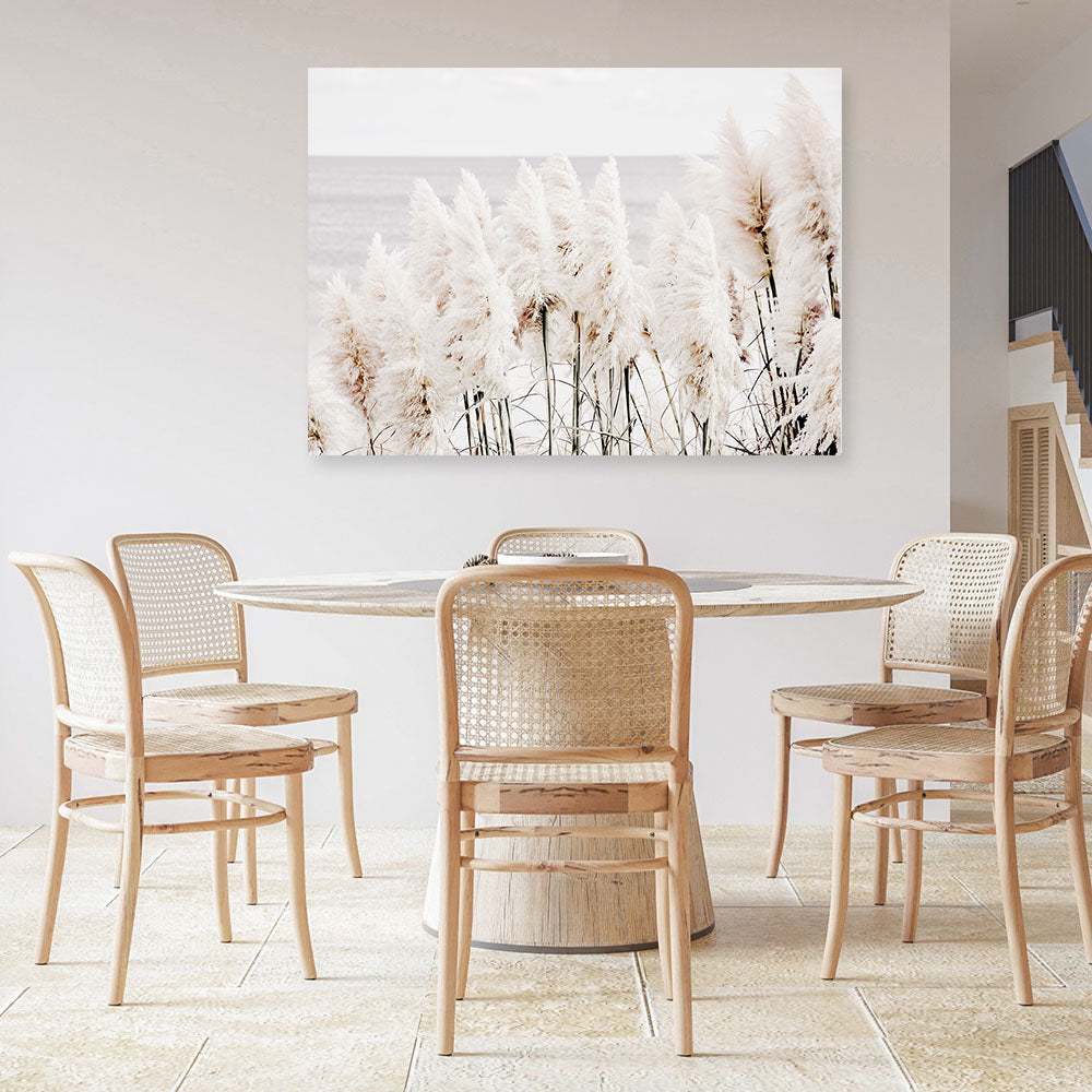 Shop Pampas Grass Photo Canvas Print a coastal themed photography framed stretched canvas print from The Print Emporium wall artwork collection - Buy Australian made prints for the home and your interior decor space, TPE-784-CA-35X46-NF