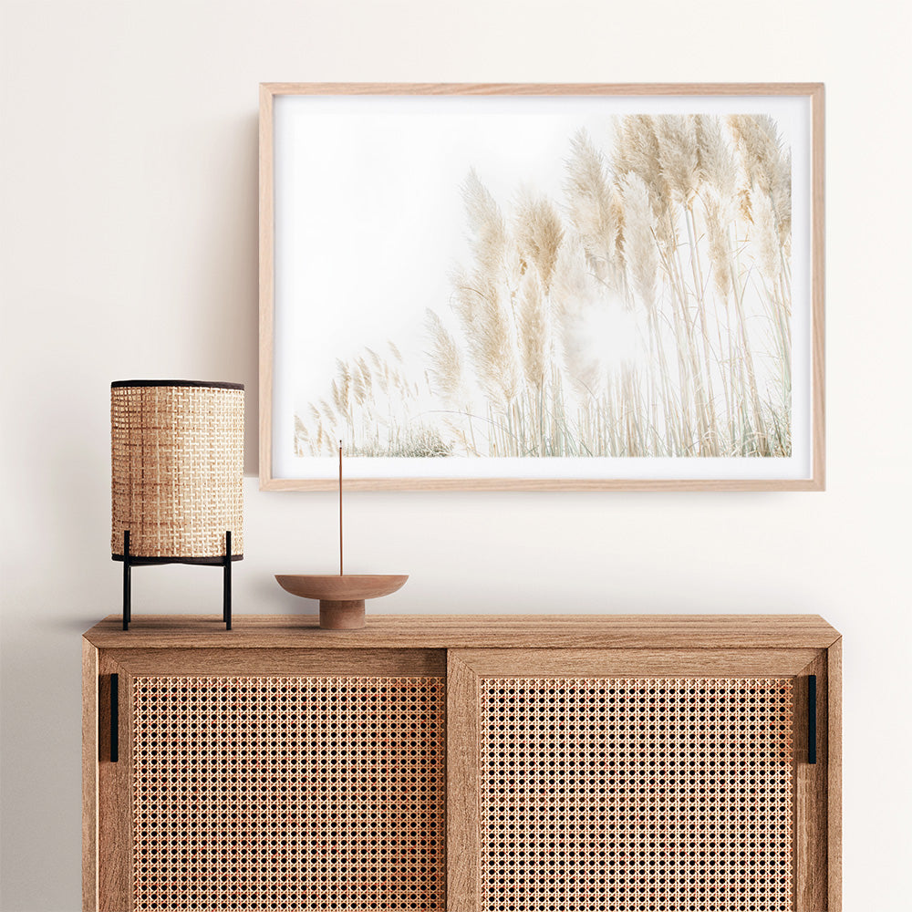 Shop Pampas Grass Reeds Photo Art Print a coastal themed photography wall art print from The Print Emporium wall artwork collection - Buy Australian made fine art poster and framed prints for the home and your interior decor, TPE-1091-AP