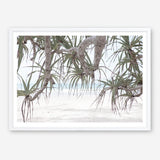 Shop Pandanus Palm Beach Photo Art Print a coastal themed photography wall art print from The Print Emporium wall artwork collection - Buy Australian made fine art poster and framed prints for the home and your interior decor, TPE-1166-AP