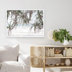Shop Pandanus Palm Beach Photo Art Print a coastal themed photography wall art print from The Print Emporium wall artwork collection - Buy Australian made fine art poster and framed prints for the home and your interior decor, TPE-1166-AP