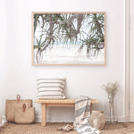 Shop Pandanus Palm Beach Photo Art Print a coastal themed photography wall art print from The Print Emporium wall artwork collection - Buy Australian made fine art poster and framed prints for the home and your interior decor, TPE-1166-AP