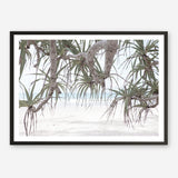 Shop Pandanus Palm Beach Photo Art Print a coastal themed photography wall art print from The Print Emporium wall artwork collection - Buy Australian made fine art poster and framed prints for the home and your interior decor, TPE-1166-AP