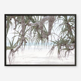 Shop Pandanus Palm Beach Photo Art Print a coastal themed photography wall art print from The Print Emporium wall artwork collection - Buy Australian made fine art poster and framed prints for the home and your interior decor, TPE-1166-AP