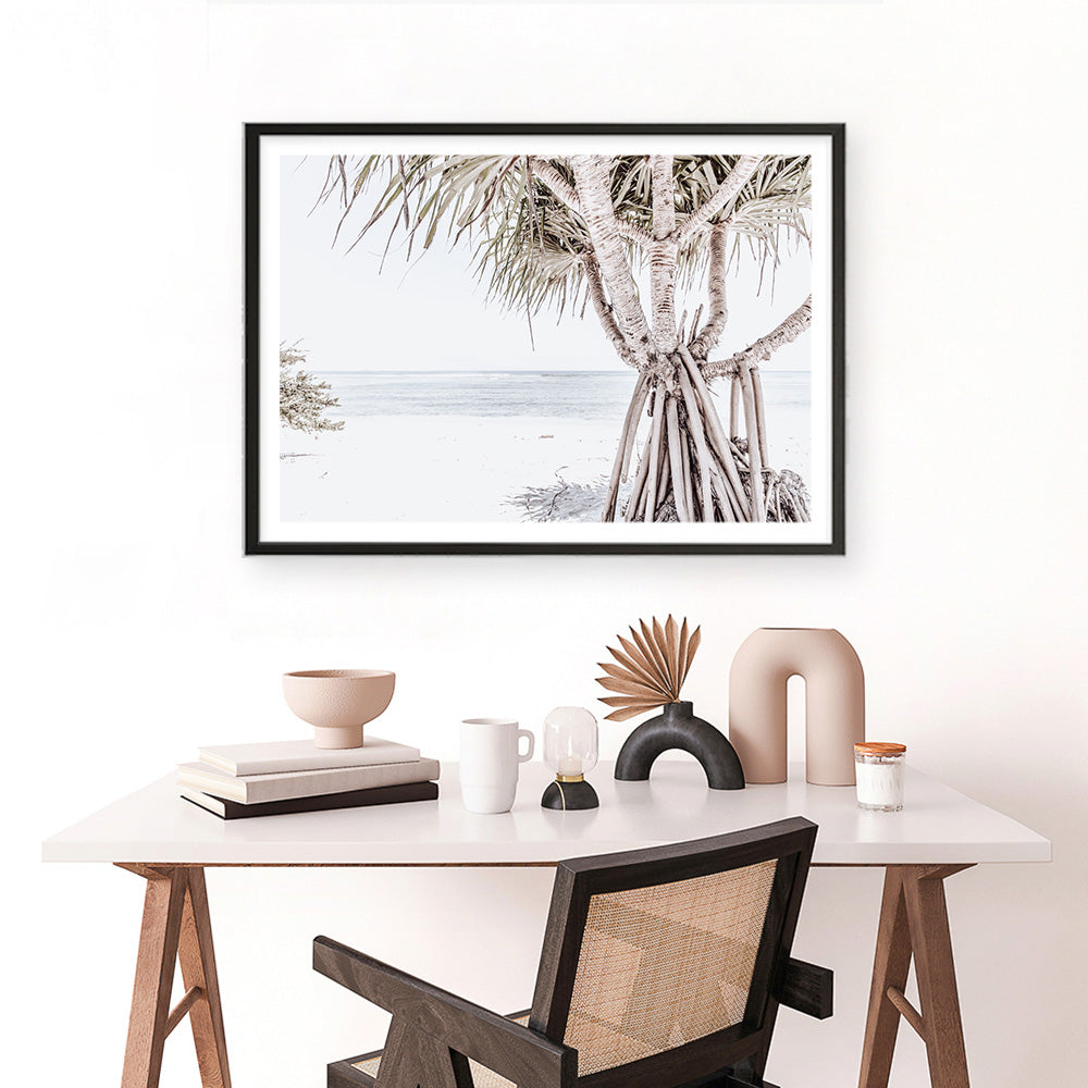 Shop Pandanus Palm Tree Photo Art Print a coastal themed photography wall art print from The Print Emporium wall artwork collection - Buy Australian made fine art poster and framed prints for the home and your interior decor, TPE-1069-AP