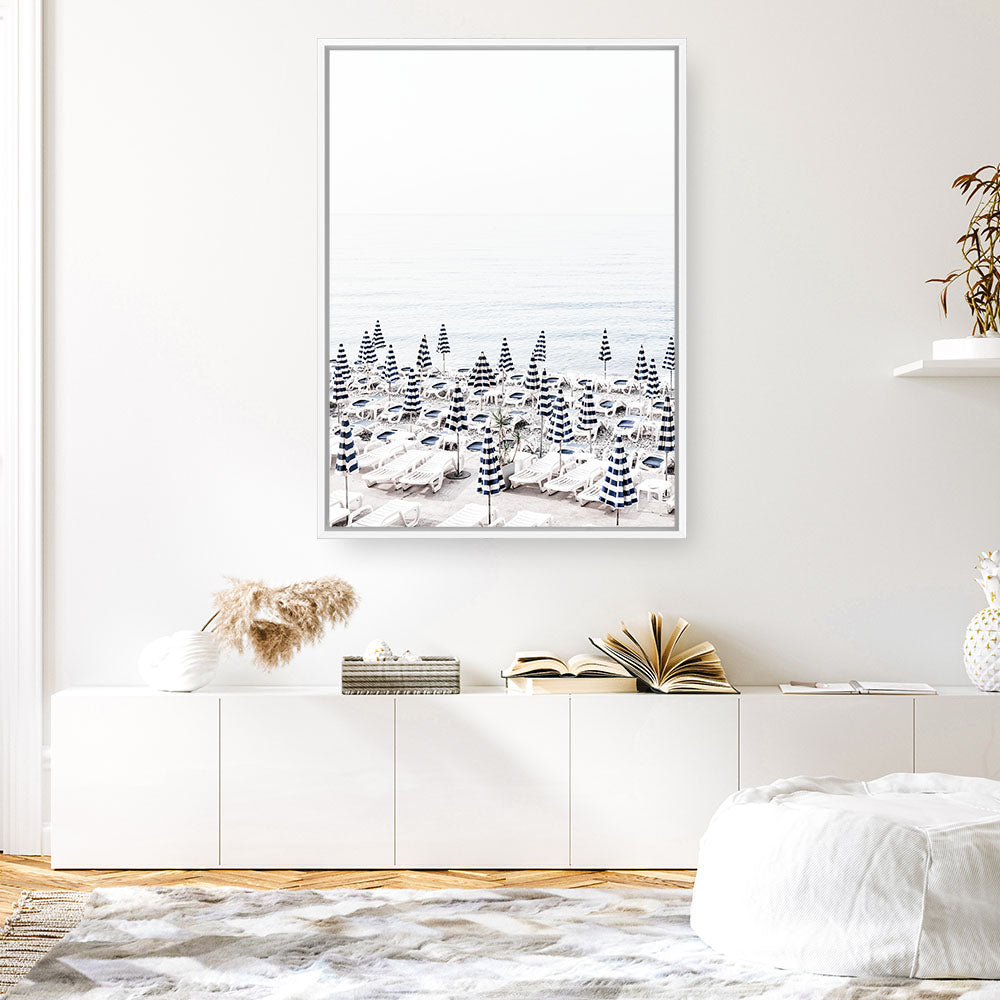 Shop Parasols I Photo Canvas Print a coastal themed photography framed stretched canvas print from The Print Emporium wall artwork collection - Buy Australian made prints for the home and your interior decor space, TPE-562-CA-35X46-NF