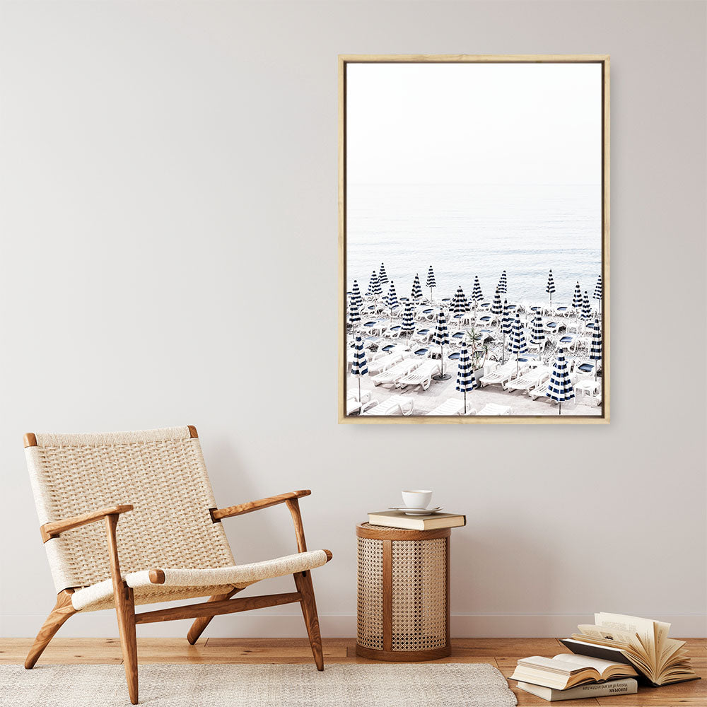 Shop Parasols I Photo Canvas Print a coastal themed photography framed stretched canvas print from The Print Emporium wall artwork collection - Buy Australian made prints for the home and your interior decor space, TPE-562-CA-35X46-NF