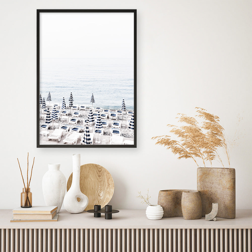 Shop Parasols II Photo Art Print a coastal themed photography wall art print from The Print Emporium wall artwork collection - Buy Australian made fine art poster and framed prints for the home and your interior decor, TPE-563-AP