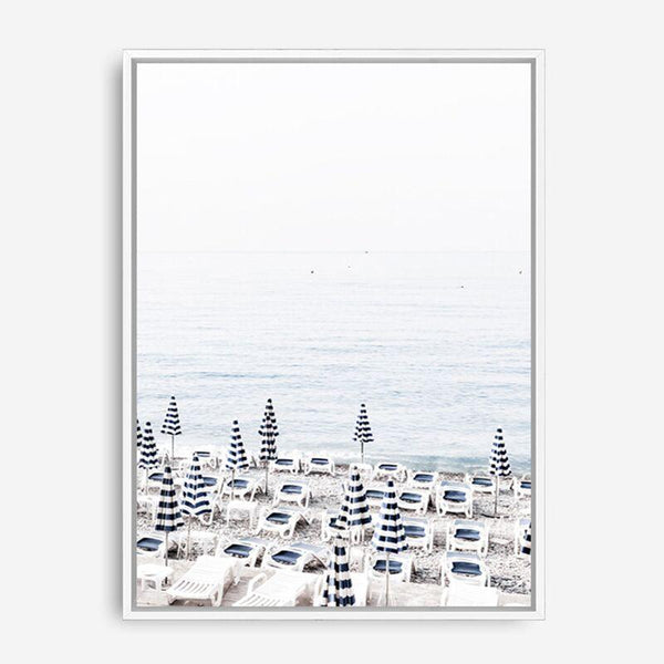 Shop Parasols II Photo Canvas Print a coastal themed photography framed stretched canvas print from The Print Emporium wall artwork collection - Buy Australian made prints for the home and your interior decor space, TPE-563-CA-35X46-NF