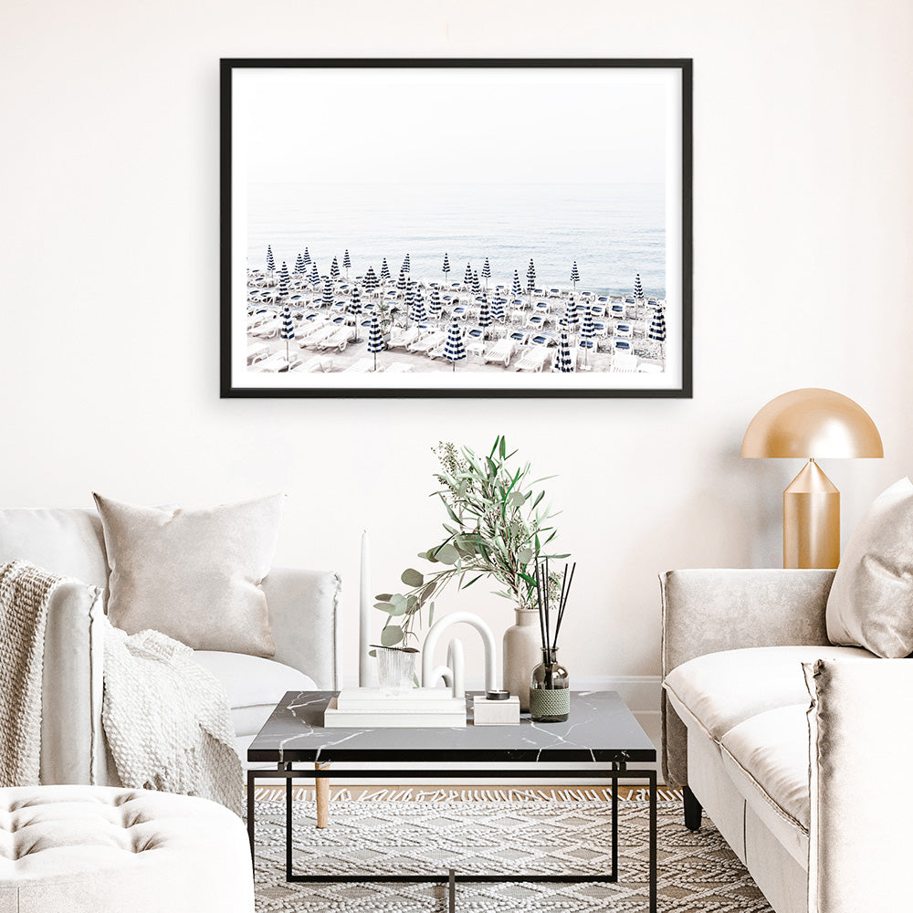 Shop Parasols III Photo Art Print a coastal themed photography wall art print from The Print Emporium wall artwork collection - Buy Australian made fine art poster and framed prints for the home and your interior decor, TPE-561-AP