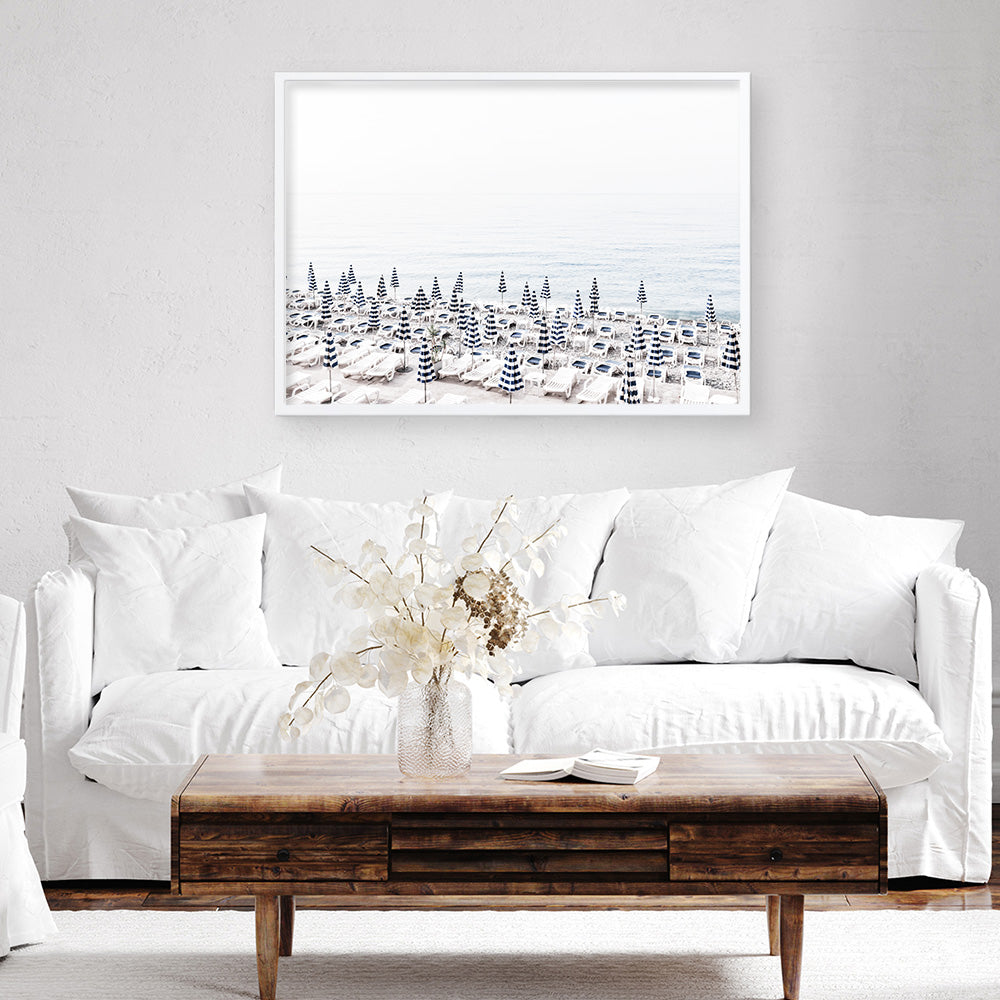 Shop Parasols III Photo Art Print a coastal themed photography wall art print from The Print Emporium wall artwork collection - Buy Australian made fine art poster and framed prints for the home and your interior decor, TPE-561-AP