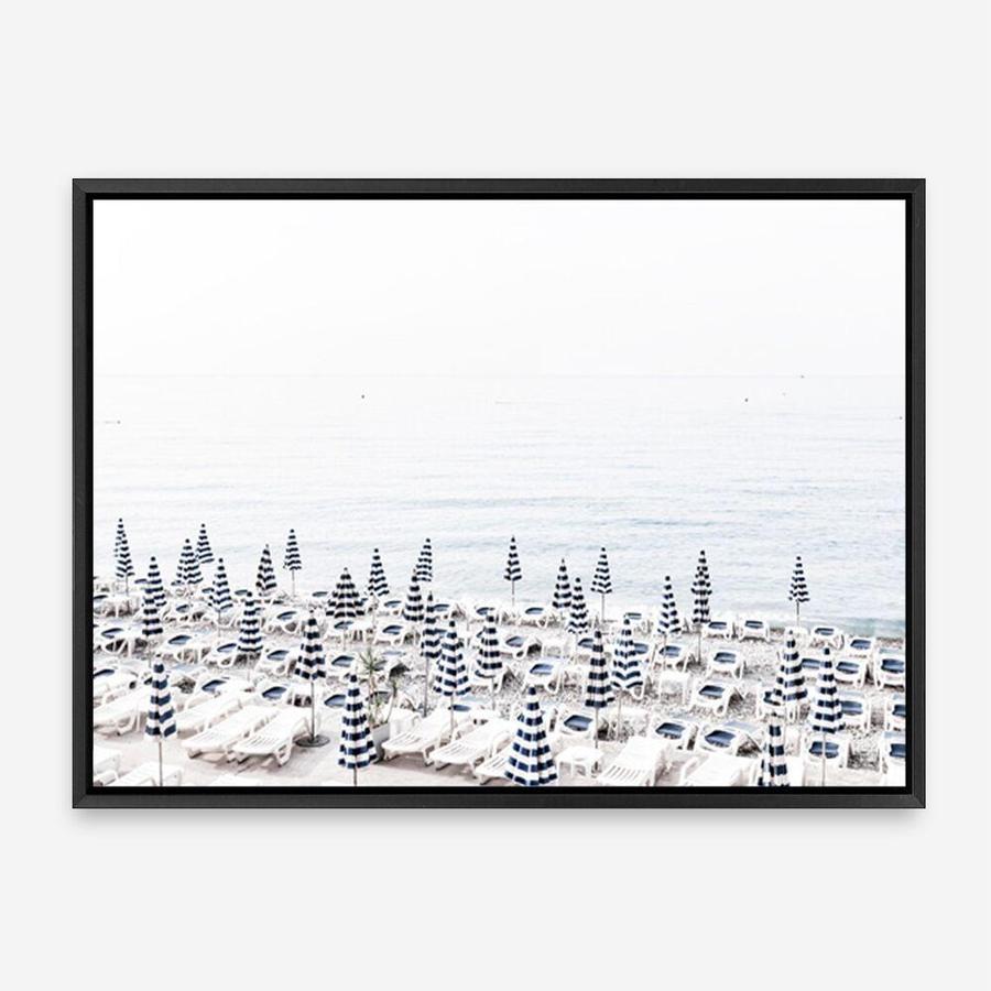 Shop Parasols III Photo Canvas Print a coastal themed photography framed stretched canvas print from The Print Emporium wall artwork collection - Buy Australian made prints for the home and your interior decor space, TPE-561-CA-35X46-NF