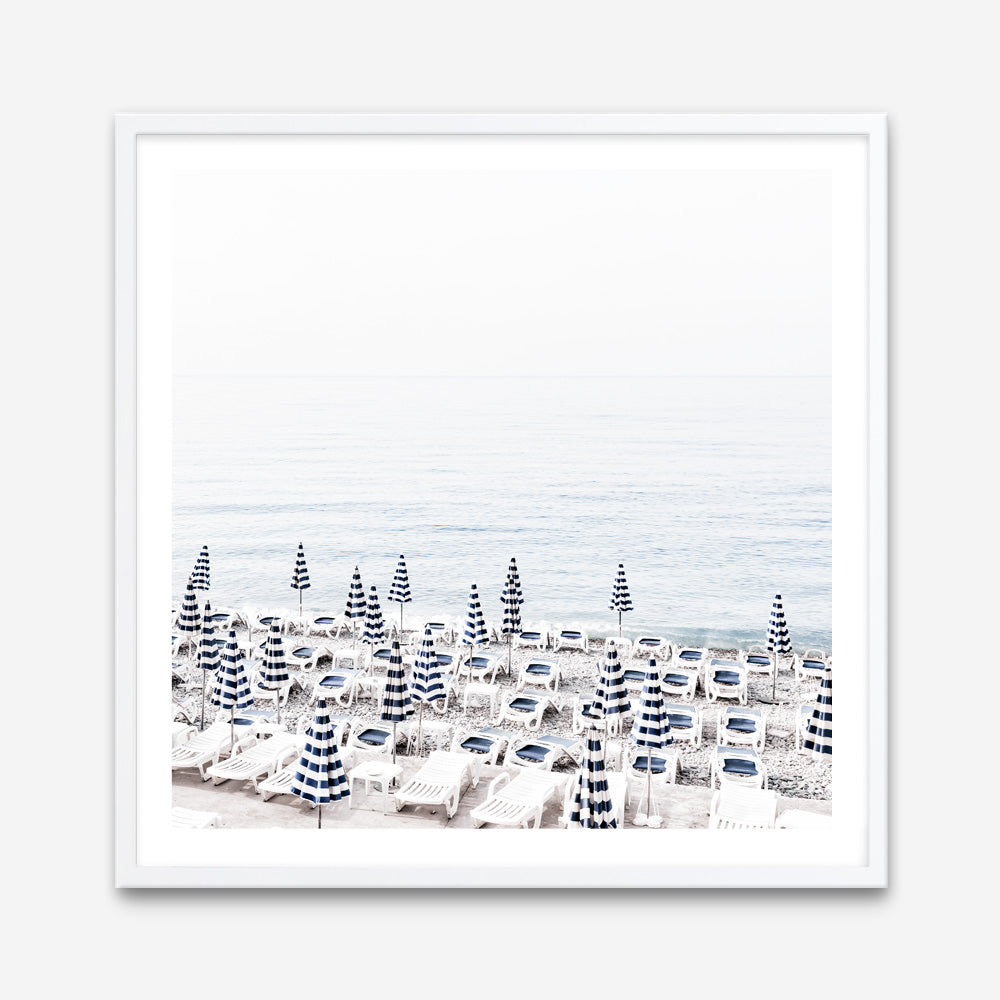 Shop Parasols IV (Square) Photo Art Print a coastal themed photography wall art print from The Print Emporium wall artwork collection - Buy Australian made fine art poster and framed prints for the home and your interior decor, TPE-564-AP